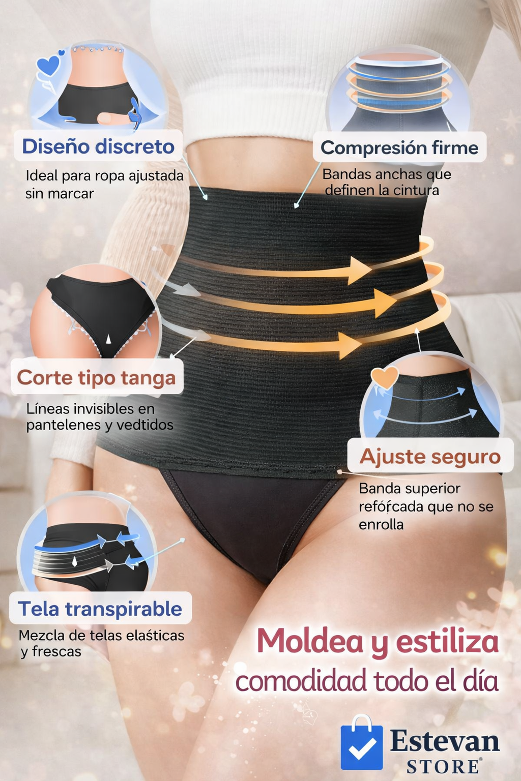 Faja Interior Moldeadora para Mujer | Cómoda, Discreta y Transpirable | Estevan Store