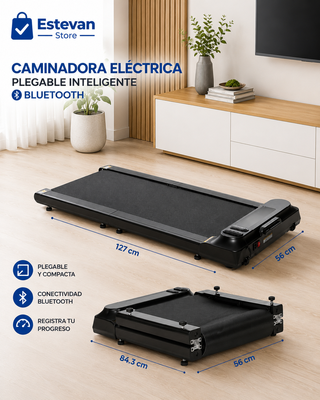 🏃‍♂️ CAMINADORA ELÉCTRICA PLEGABLE BLUETOOTH 🏃‍♀️