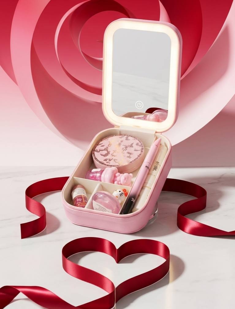 💖 Organizador de Maquillaje con Luz LED para Mamá