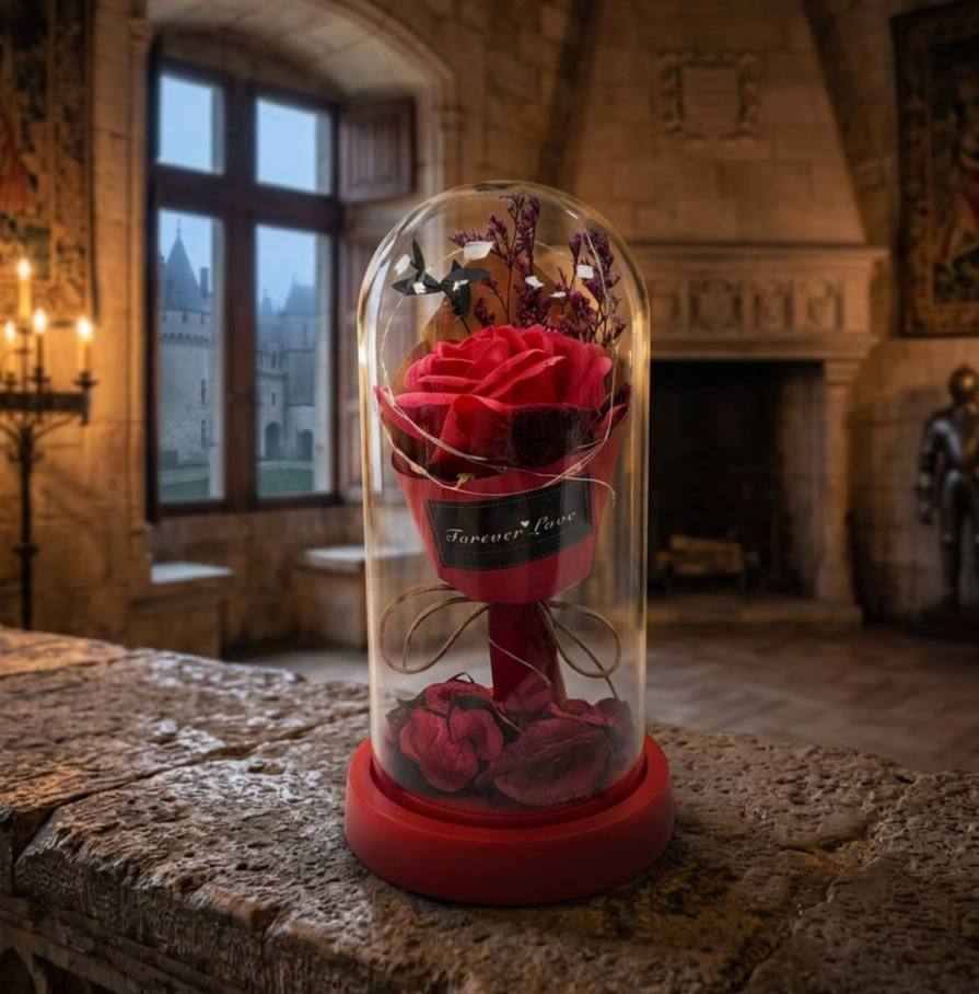 🌹 Rosa Eterna en Cúpula – Regalo Día de la Madre