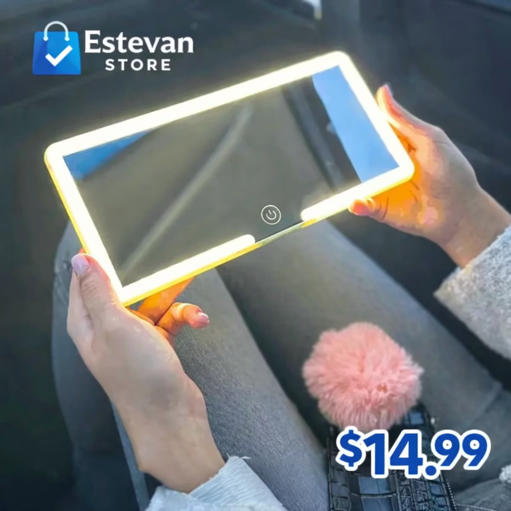🌟 ESPEJO LED PARA AUTO – MAQUÍLLATE CON LUZ PERFECTA DONDE QUIERAS 🌟