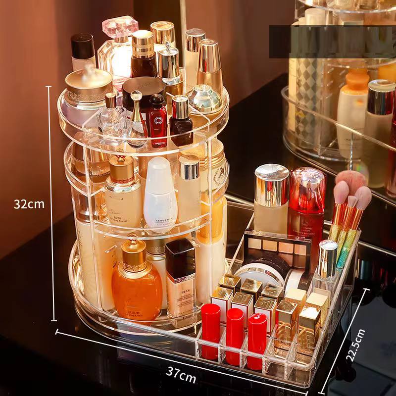 🌸 ORGANIZADOR GIRATORIO PARA MAQUILLAJE 360° 🌸