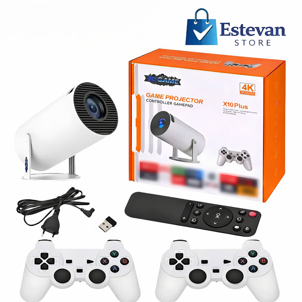 🎮 PROYECTOR DE VIDEOJUEGOS 2 EN 1 INALÁMBRICO – CONSOLA INCLUIDA 🎮