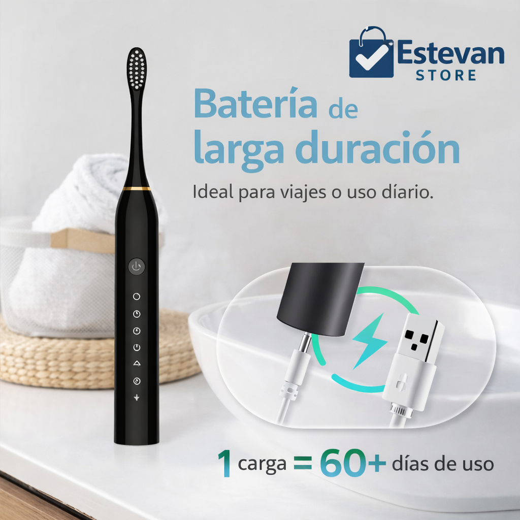 Cepillo Dental Eléctrico Premium Recargable | Limpieza Profunda Profesional