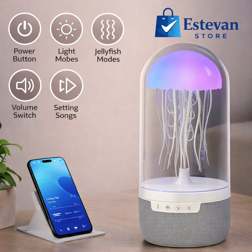 🌊 Lámpara Medusa con Parlante Bluetooth – Relajante y Moderna
